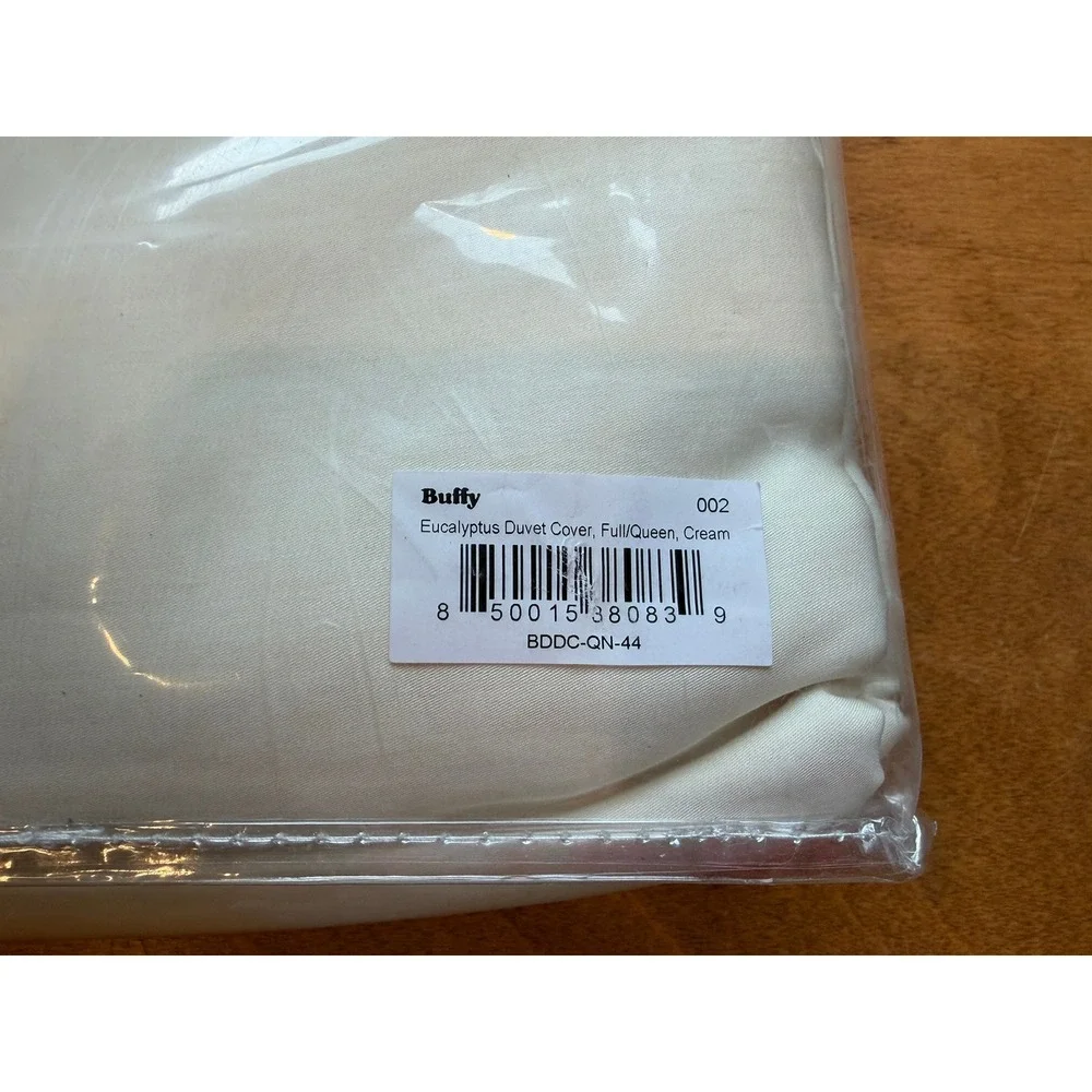 Buffy Breeze Eucalyptus Duvet Cover Full Queen Cream BDDC-QN-44 New